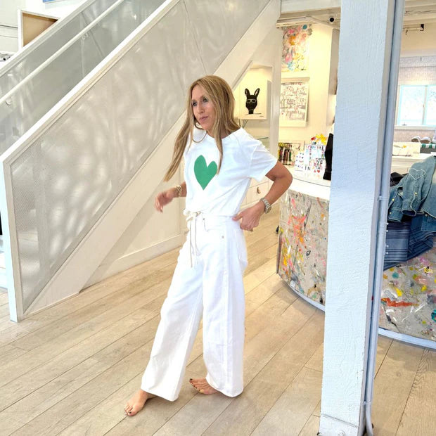 KERRI ROSENTHAL | Tee-shirt " Suke Imperfect Heart" - Vert