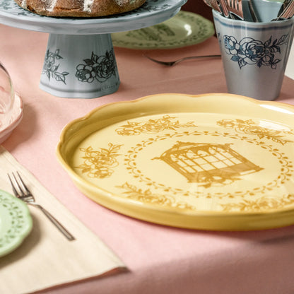 GUZZINI | GRAND PLATEAU ROND  "JOSEPHINE" - Jaune