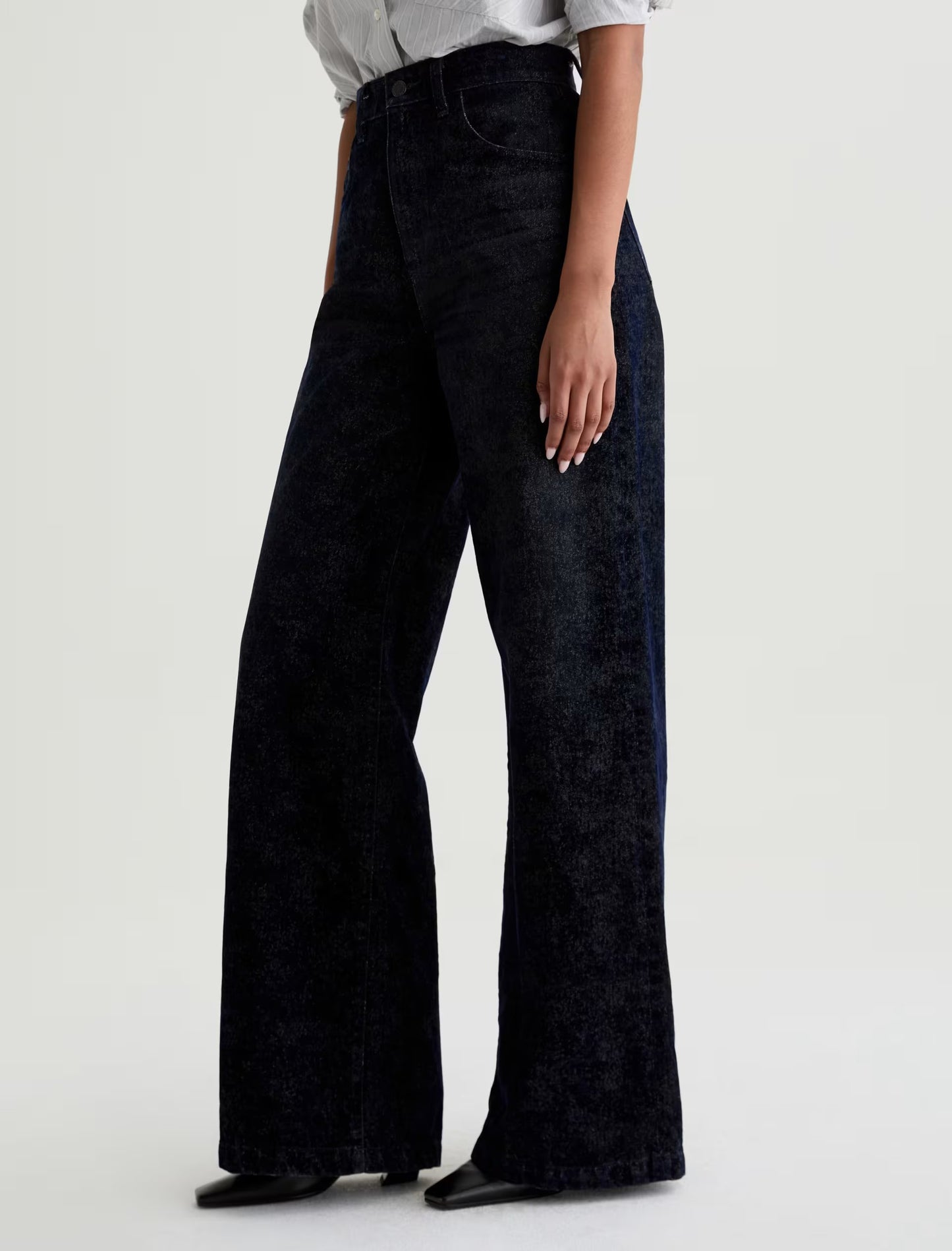 AG Jeans | Le jean ''Deven'' à taille haute et jambes ultra larges - Bleu Glam Game