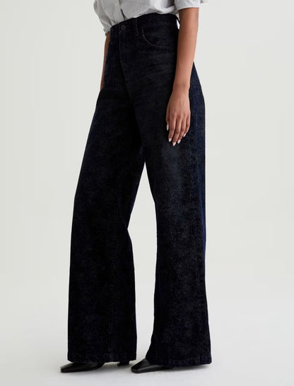 AG Jeans | Le jean ''Deven'' à taille haute et jambes ultra larges - Bleu Glam Game