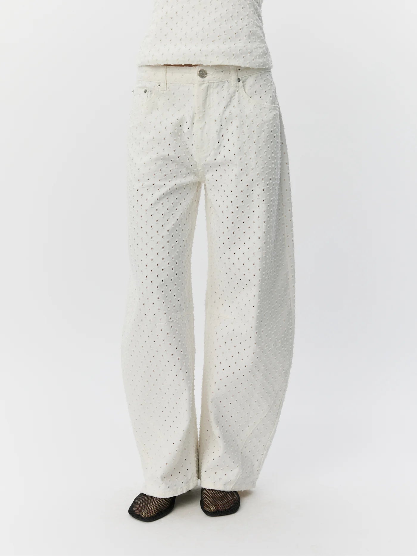SOFIE SCHNOOR | Jeans à coupe évasée "TOMIRSW"  - Blanc