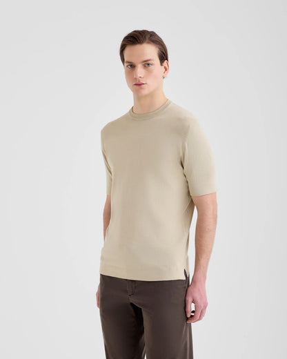 Filippo De Laurentiis | T-shirt en maille de coton crêpé - Beige