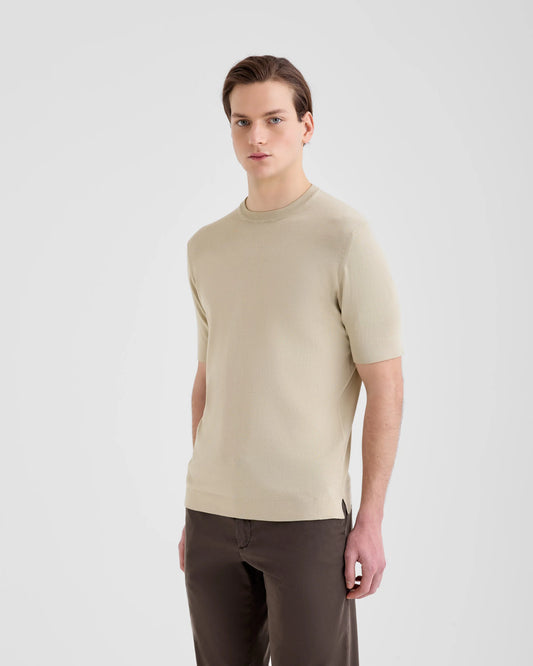 Filippo De Laurentiis | T-shirt en maille de coton crêpé - Beige