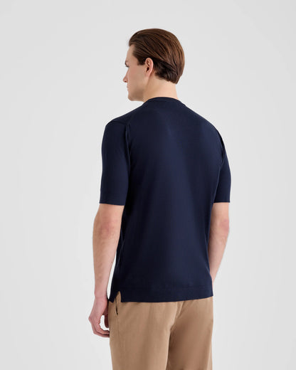 Filippo De Laurentiis | T-shirt en maille de coton crêpé - Bleu