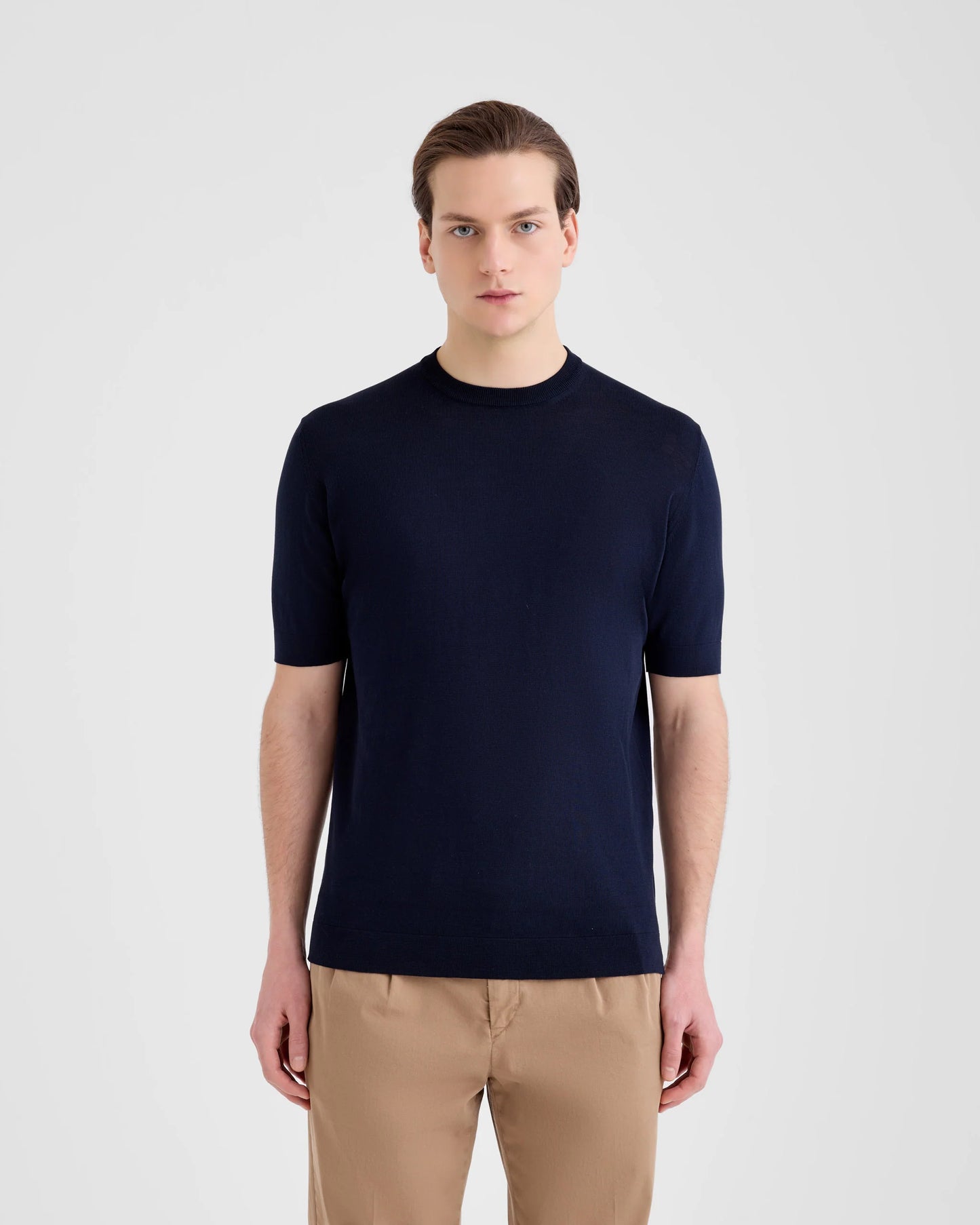 Filippo De Laurentiis | T-shirt en maille de coton crêpé - Bleu