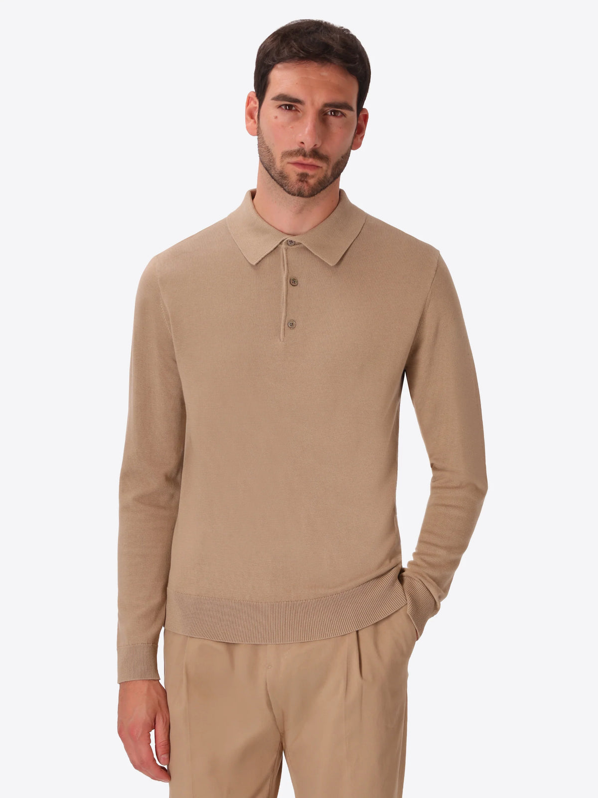 Distretto 12 | Polo en mélange de coton technique | Camel