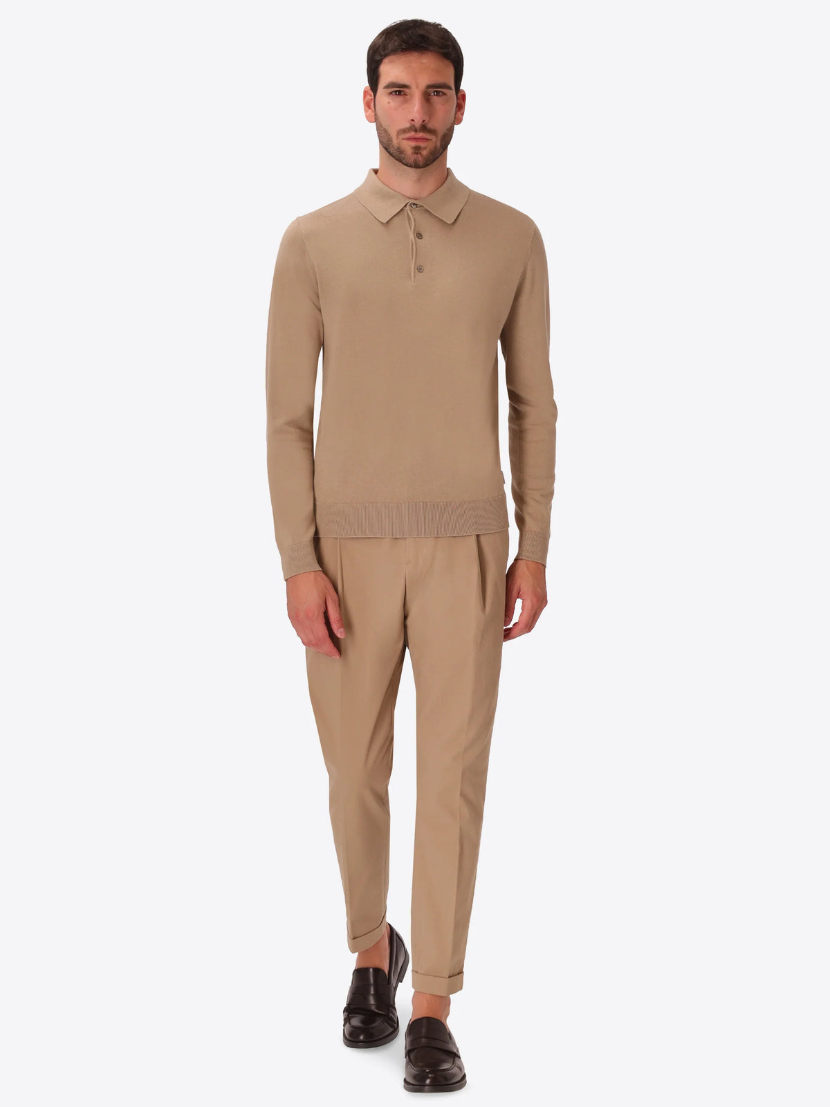 Distretto 12 | Polo en mélange de coton technique | Camel