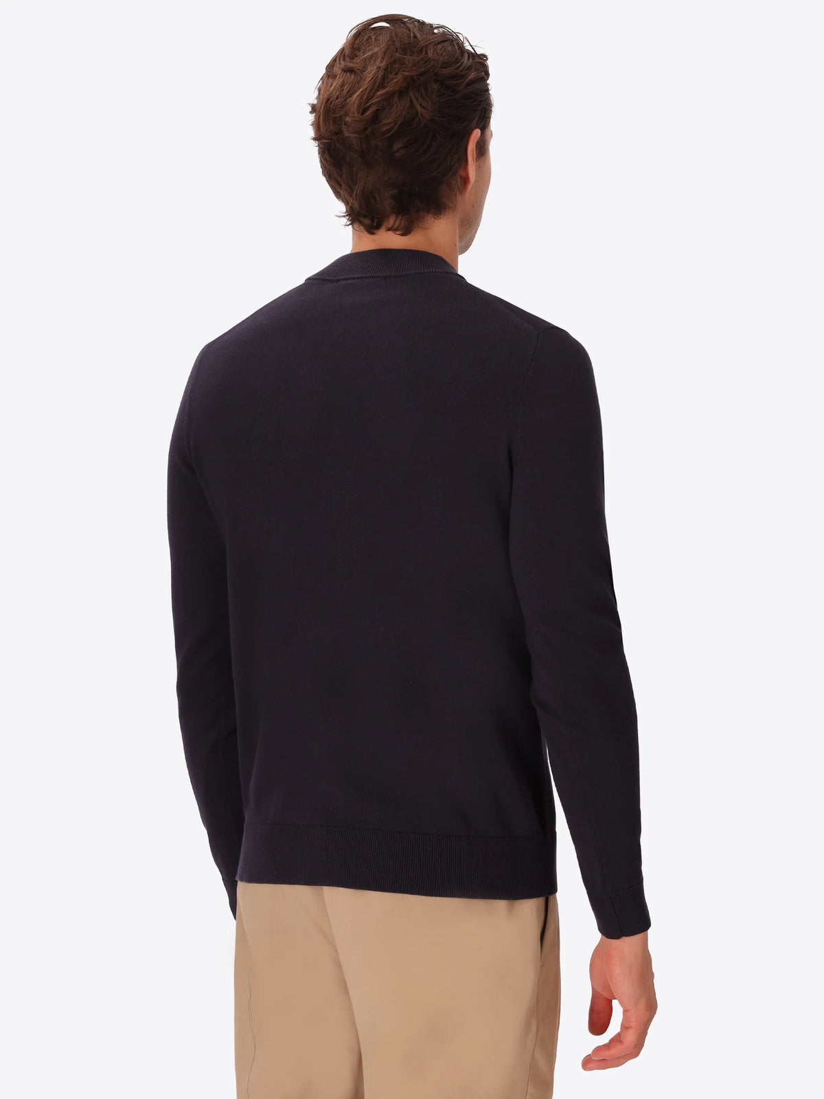 Distretto 12 | Pull à col montant en mélange de coton technique | Bleu