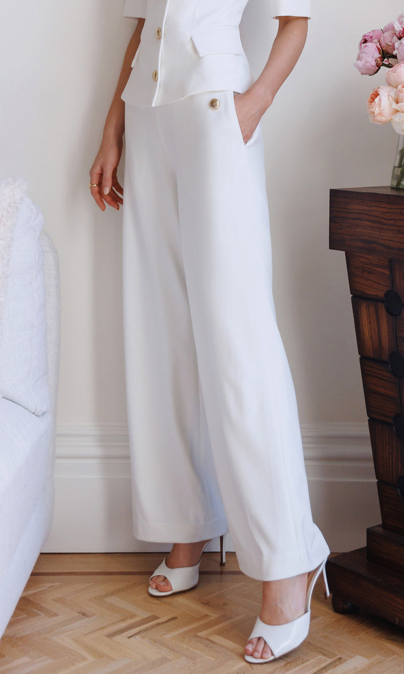 Generation Love | Pantalon "Medlyn Lightwei Crepe" - Blanc