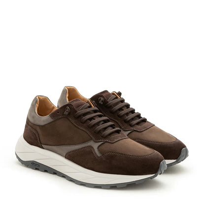 Fabiano Ricci | Baskets en daim et nubuck ''Aura20'' - Marron