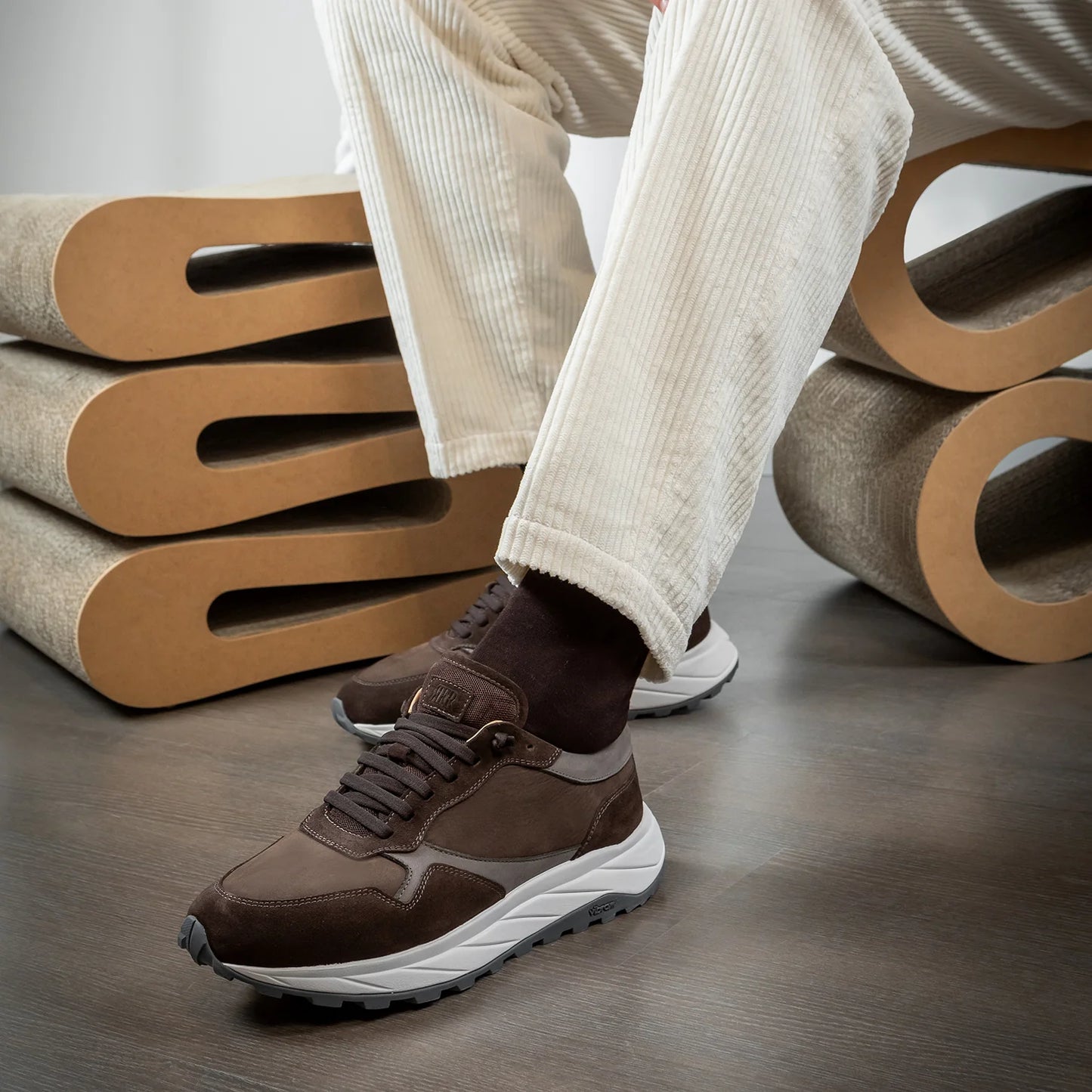 Fabiano Ricci | Baskets en daim et nubuck ''Aura20'' - Marron