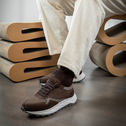 Fabiano Ricci | Baskets en daim et nubuck ''Aura20'' - Marron