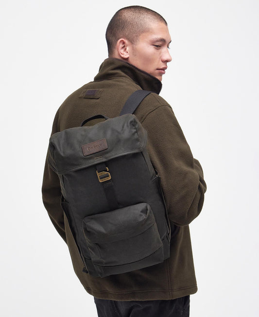 Barbour - ''Holdall'' bag in waxed cotton with leather trim - Olive