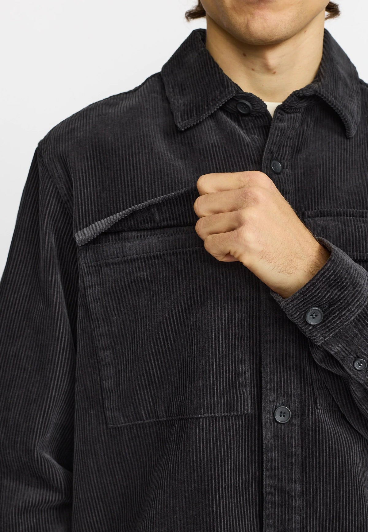 Revolution | Chemise utilitaire en corduroy 3776 - Gris foncé
