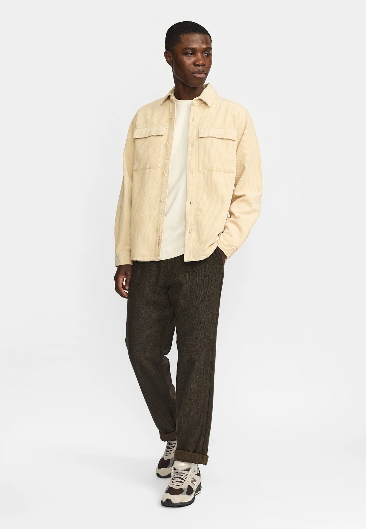 Revolution | Chemise utilitaire en corduroy 3776 - Blanc cassé