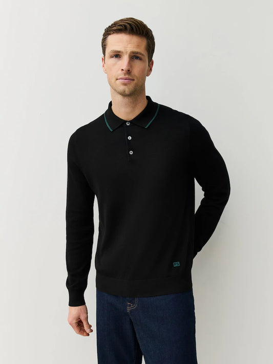 Paul Smith | Polo à manches longues en maille de coton - Noir