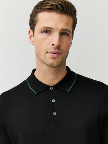 Paul Smith | Polo à manches longues en maille de coton - Noir