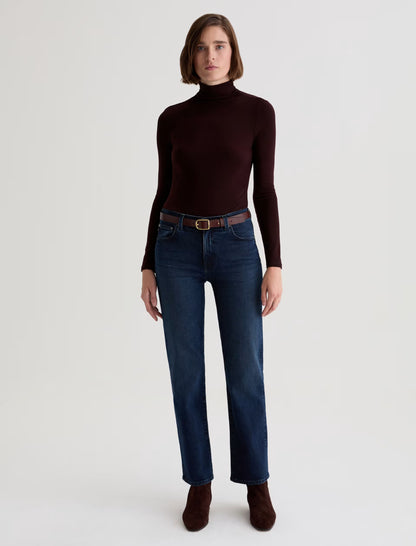 AG Jeans | Jean droit à taille mi-haute ''Brinley'' - Bleu minuit