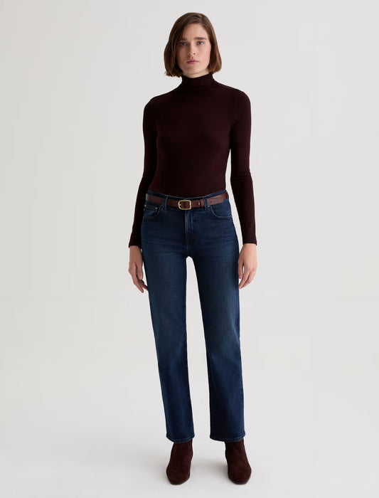 AG Jeans | Jean droit à taille mi-haute ''Brinley'' - Bleu minuit