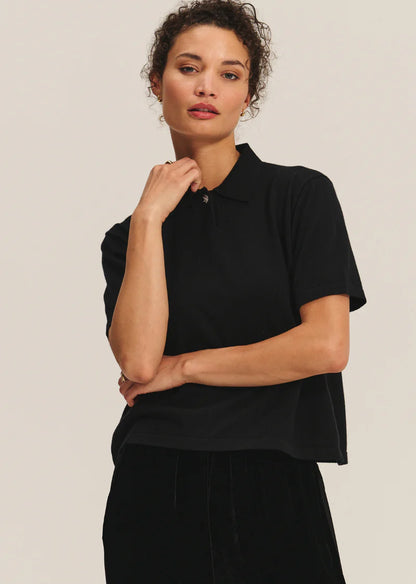 Velvet | Polo en maille avec ornements ''EMERSON'' - Noir