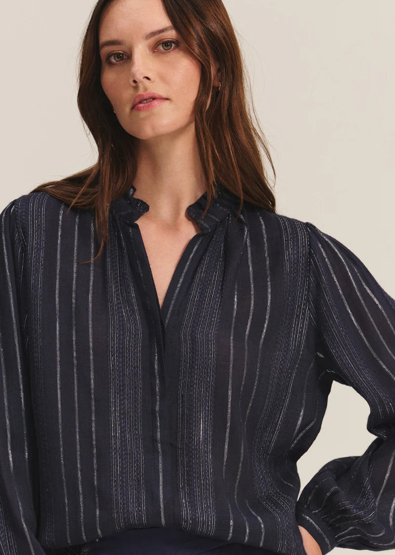 Velvet | Blouse "CYNTHIA" - Bleu marine