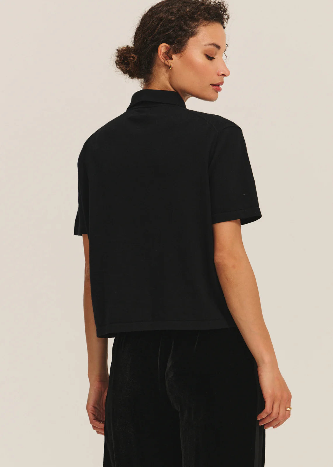 Velvet | Polo en maille avec ornements ''EMERSON'' - Noir