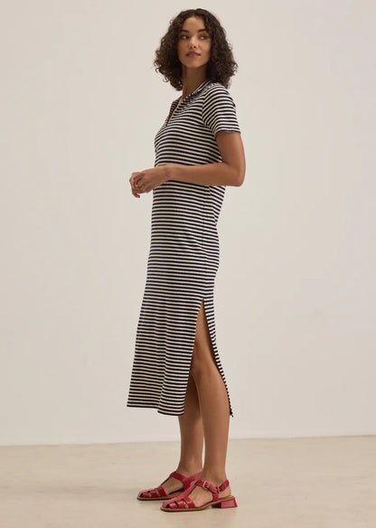 Velvet - Robe "KHAN" rayée - Bleu