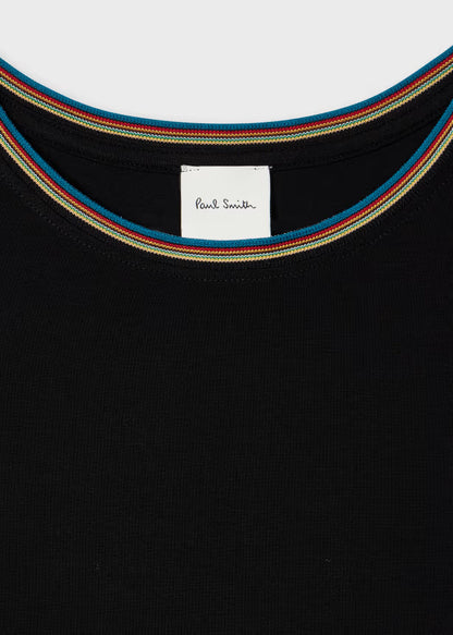Paul smith |  T-shirt en viscose avec bordure « Signature Stripe » - Noir