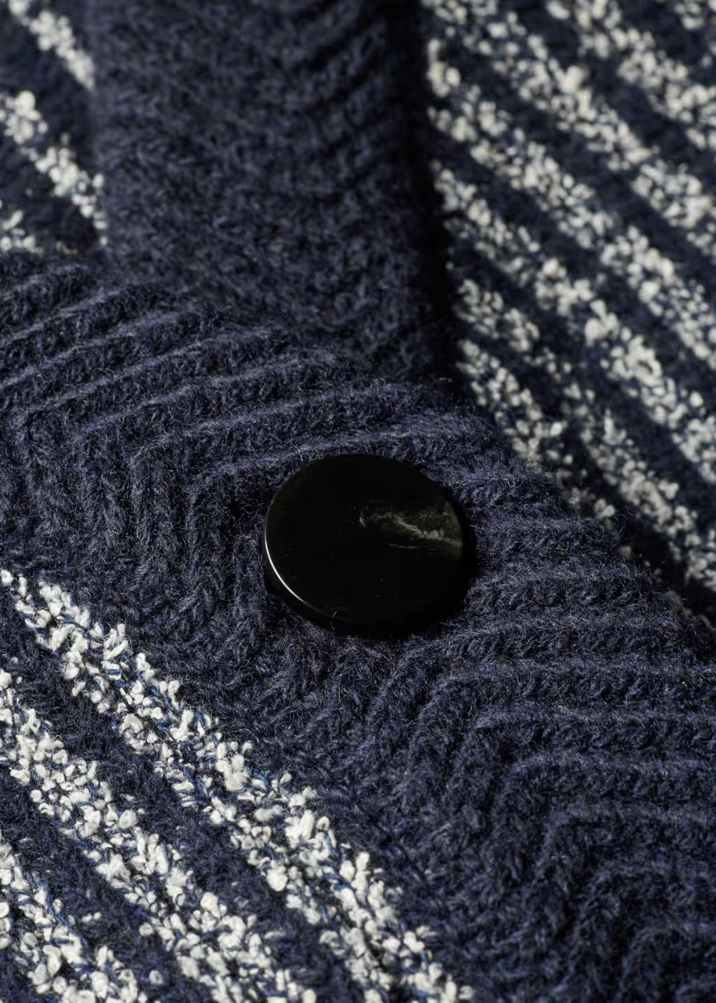 Paul smith | Cardigan en maille côtelée mélange de laine - bleu marine
