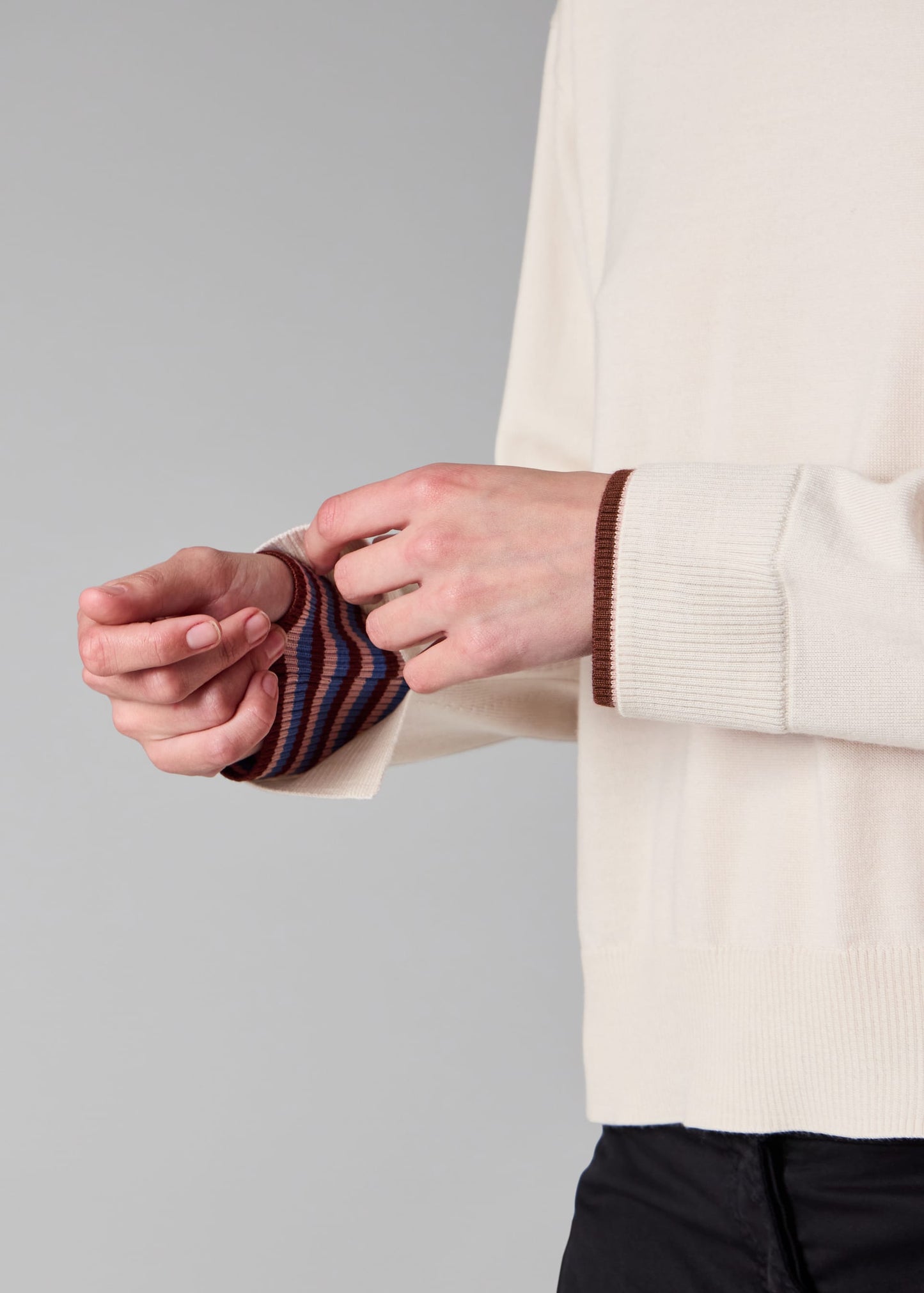 Paul smith | Pull à col en laine mérinos - Crème