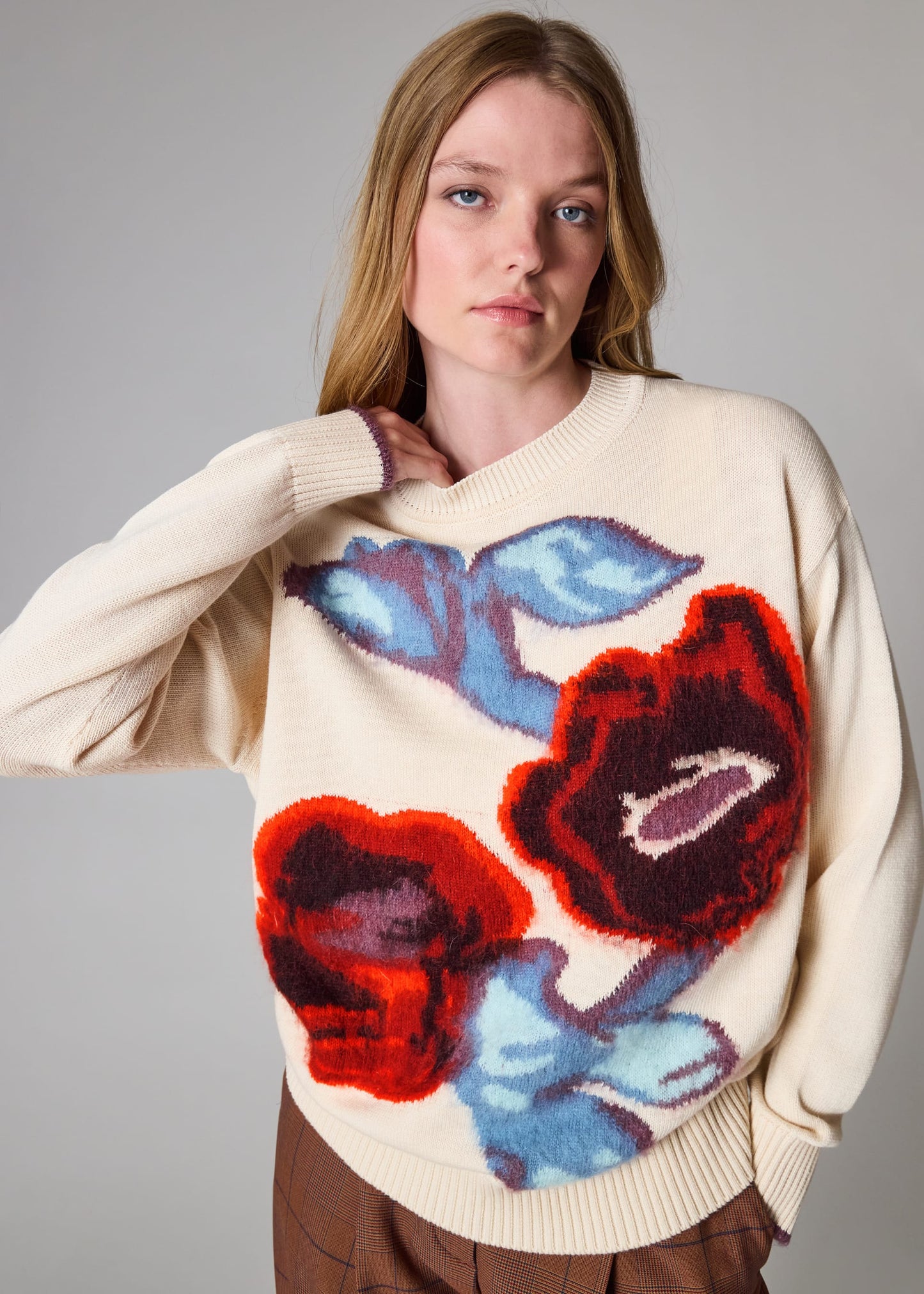 Paul smith |  Pull oversize en coton mélangé « Hazy Floral » - Crème
