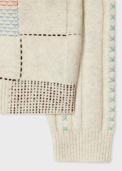 Paul smith | Cardigan patchwork en laine mélangée- Beige