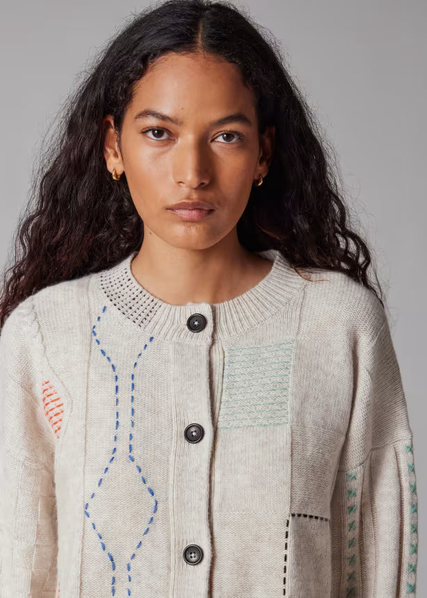 Paul smith | Cardigan patchwork en laine mélangée- Beige