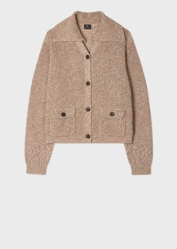 Paul smith | Cardigan châle en maille marl - Crème