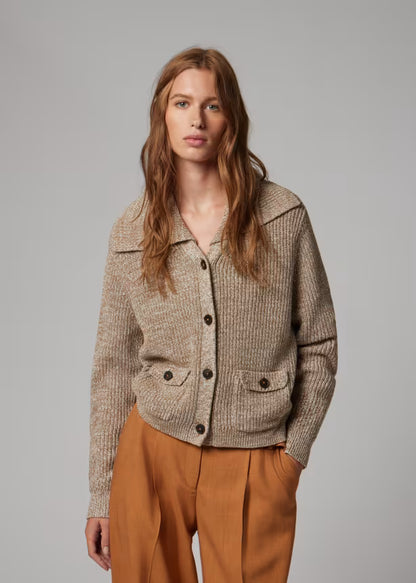 Paul smith | Cardigan châle en maille marl - Crème