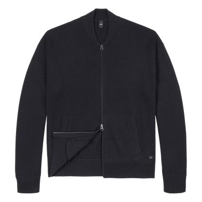 WAHTS | La veste bomber en laine mérinos ''Warner'' - Bleu nuit