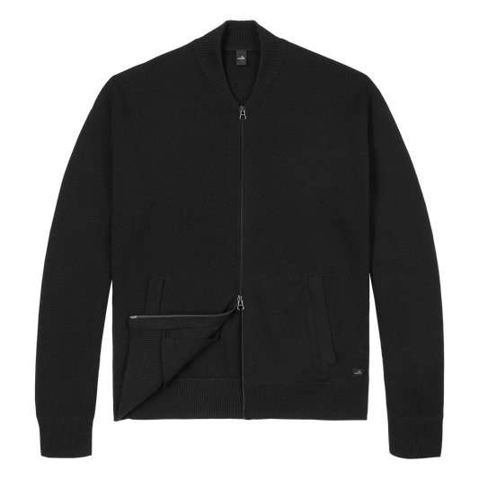 WAHTS | La veste bomber en laine mérinos ''Warner'' - Noir