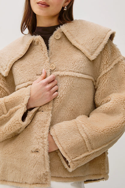 Rails | Veste ''Wesson'' en fausse peau lainée - Beige