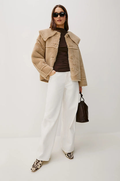 Rails | Veste ''Wesson'' en fausse peau lainée - Beige