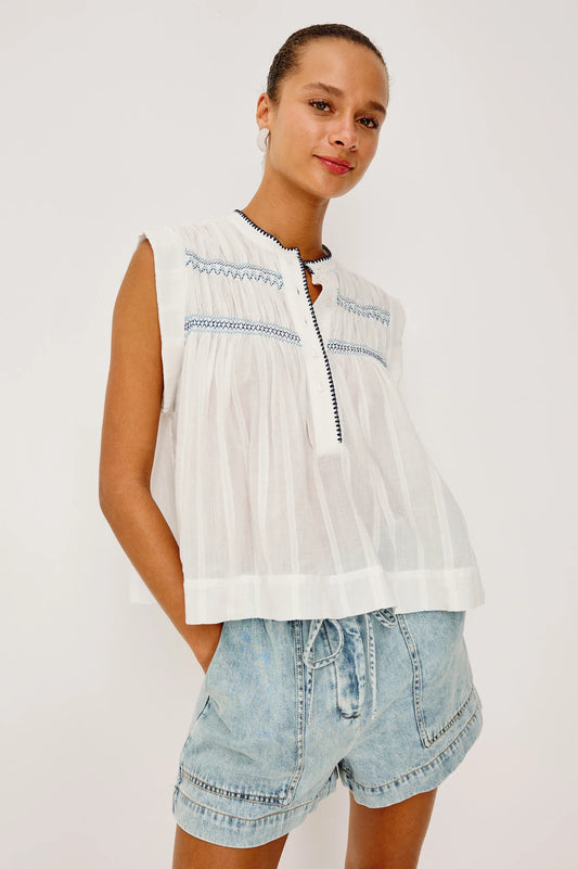 Rails | La chemise "Willow"- Bleu et blanche