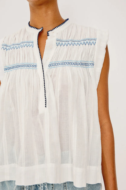 Rails | La chemise "Willow"- Bleu et blanche