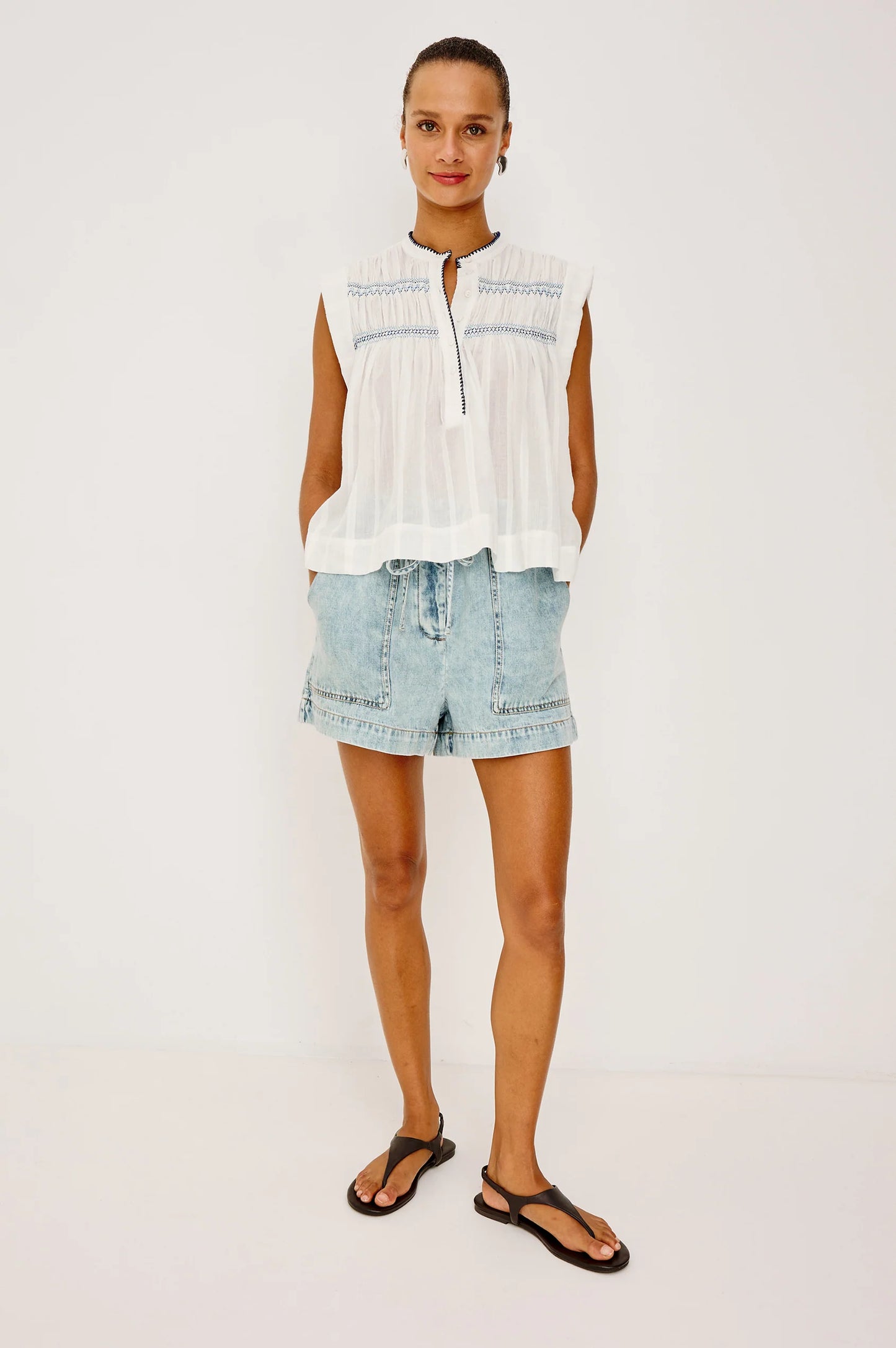 Rails | La chemise "Willow"- Bleu et blanche