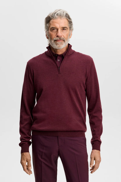J.Lindeberg |  Pull Kiyan à demi-zip - Bordeaux