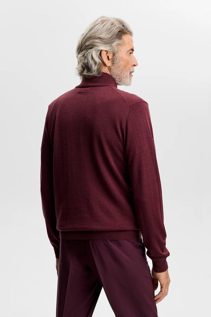 J.Lindeberg |  Pull Kiyan à demi-zip - Bordeaux