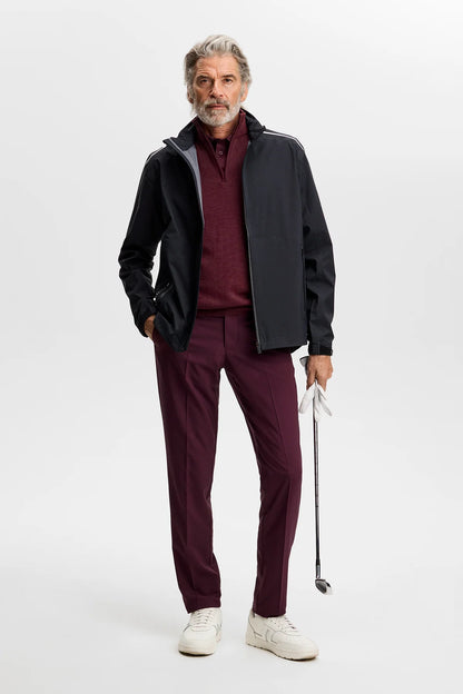 J.Lindeberg |  Pull Kiyan à demi-zip - Bordeaux