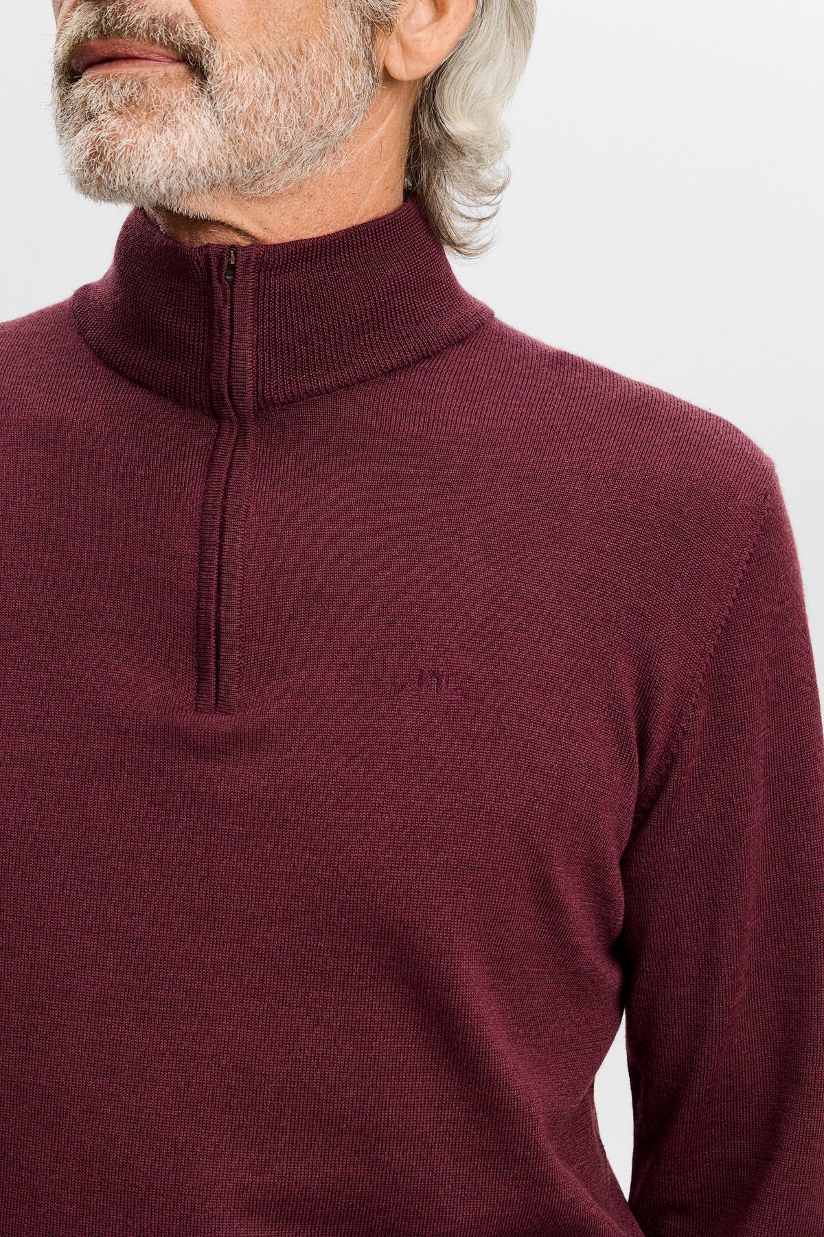 J.Lindeberg |  Pull Kiyan à demi-zip - Bordeaux