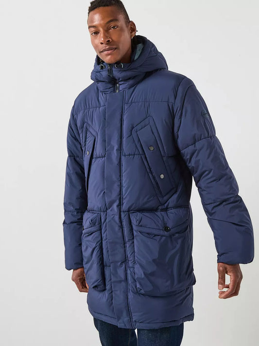 Paul Smith | Parka à capuche en fibre de duvet -  bleu foncé
