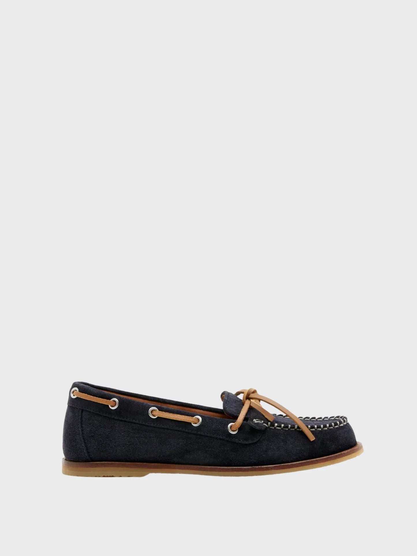 Sister x Soeur | Chaussures bateau ''Kayla'' en daim - Bleu marine