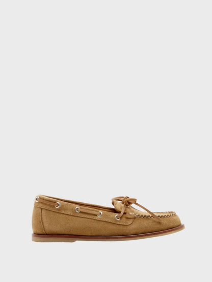 Sister x Soeur | Chaussures bateau ''Kayla'' en daim - Tan