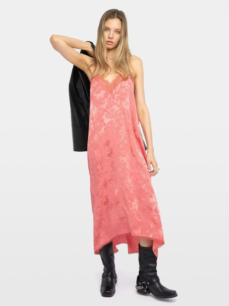 Zadig&Voltaire | Robe "RISTY"en soie- Rose thé
